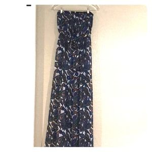 Pretty colorful strapless dress